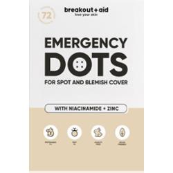 breakout + aid Emergency Dots For Spots and Blemishes antytrądzikowa pielęgnacja punktowa z niacynamidem i cynkiem 72 szt.