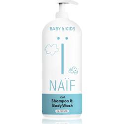 Naif Baby & Kids 2-in-1 żel do mycia i szampon dla dzieci nieperfumowany 500 ml