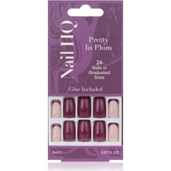 Nail HQ Square sztuczne paznokcie Pretty In Plum 24 szt.