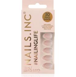 Nails Inc. #NailingLife Press-On Nails sztuczne paznokcie odcień Style It Like Sabrina Gold French Tip 33 szt.