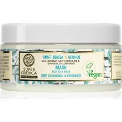 Natura Siberica Mint, Bereza & Retinol maseczka oczyszczająca do włosów przetłuszczających 300 ml