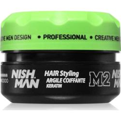 Nishman M2 Matte Clay WAX Keratin - matująca pomada do włosów, 100ml