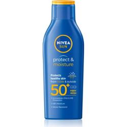 NIVEA SUN Protect & Moisture nawilżające mleczko do opalania SPF 50+ 200 ml