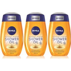 NIVEA Natural Caring olejek pod prysznic do skóry suchej 3 x 200 ml