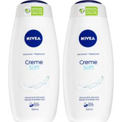 NIVEA Creme Soft pielęgnacyjny żel pod prysznic wygodne opakowanie 2 x 500 ml