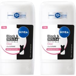 NIVEA Black & White Invisible Clear antyperspirant w sztyfcie wygodne opakowanie