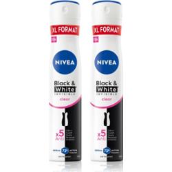 NIVEA Black & White Invisible Clear antyperspirant w sprayu wygodne opakowanie