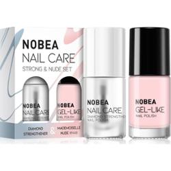 NOBEA Nail Care Strong & Nude Set zestaw lakierów do paznokci