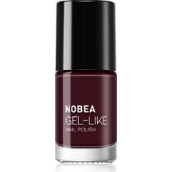 NOBEA Day-to-Day Gel-like Nail Polish lakier do paznokci z żelowym efektem odcień Almost black #N18 6 ml