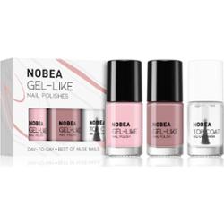 NOBEA Day-to-Day 3-Piece Nail Polish set with Top coat zestaw lakierów do paznokci Best of Nude Nails