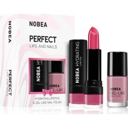 NOBEA Day-to-Day Perfect Lips and Nails zestaw lakieru do paznokci i nawilżającej szminki