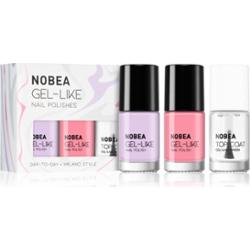 NOBEA Day-to-Day 3-Piece Nail Polish set with Top coat zestaw lakierów do paznokci 3x6 ml