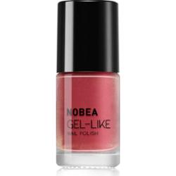 NOBEA Metal Gel-like Nail Polish lakier do paznokci z żelowym efektem odcień Sunset coral #N53 6 ml