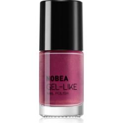 NOBEA Metal Gel-like Nail Polish lakier do paznokci z żelowym efektem odcień Pearl cherry #N55 6 ml