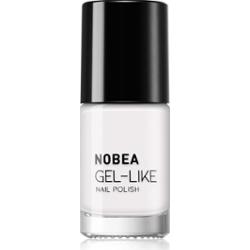 NOBEA Day-to-Day Gel-like Nail Polish lakier do paznokci z żelowym efektem odcień Snow white #N57 6 ml