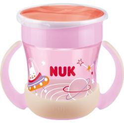 NUK Magic Cup Night kubek z uchwytami 6m+ Pink 160 ml