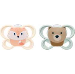 NUK Perfect Match Air 0-2 m smoczek Fox/Bear 2 szt.