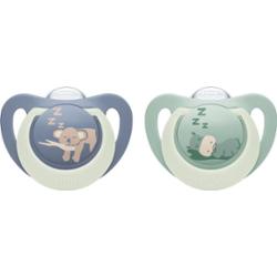 NUK First Choice Night 6-18 m smoczek Hippo/Koala 2 szt.
