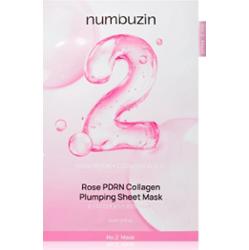 Numbuzin No. 2 Rose PDRN Collagen Plumping Sheet Mask maska nawilżająca w płacie z efektem rozświetlającym 5 szt.