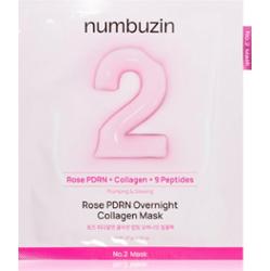 Numbuzin No. 2 Rose PDRN OverNight Collagen Mask maska głęboko odżywiająca na noc 4 szt.