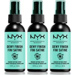 NYX Professional Makeup Makeup Setting Spray Dewy spray utrwalający 3x60 ml