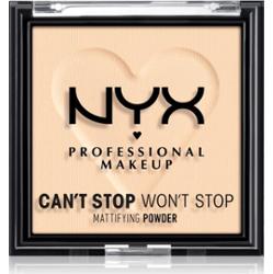 NYX Professional Makeup Can't Stop Won't Stop Mattifying Powder puder matujący odcień 01 Fair 6 g
