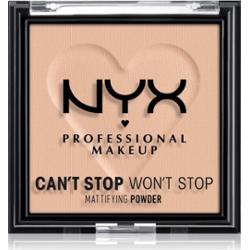 NYX Professional Makeup Can't Stop Won't Stop Mattifying Powder puder matujący odcień 04 Meduim 6 g