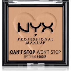 NYX Professional Makeup Can't Stop Won't Stop Mattifying Powder puder matujący odcień 06 Tan 6 g
