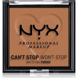 NYX Professional Makeup Can't Stop Won't Stop Mattifying Powder puder matujący odcień 08 Mocha 6 g