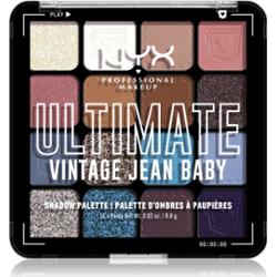 NYX Professional Makeup Ultimate Shadow Palette cienie do powiek odcień Vintage Jean Baby 16 szt.