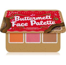 NYX Professional Makeup Holiday Buttermelt paleta do twarzy odcień Light/Medium 3x4 g