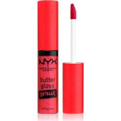 NYX Professional Makeup Butter Gloss Metallic metaliczny błyszczyk do ust odcień 09 Blood 8 ml