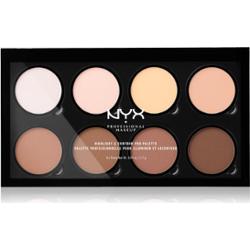 NYX Professional Makeup Highlight & Contour PRO paletka do konturowania twarzy 8x2,7 g