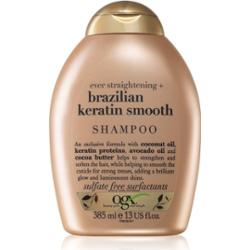 OGX Brazilian Keratin Smooth szampon wygładzający do nabłyszczania i zmiękczania włosów 385 ml