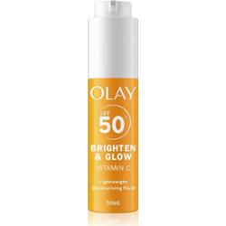 Olay Vitamin C Brighten & Glow fluid nawilżający z niacynamidem SPF 50+ 50 ml