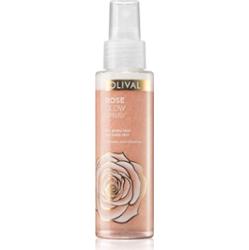 Olival Rose Glow spray rozświetlający do twarzy i ciała z brokatem 100 ml