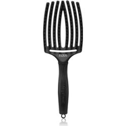 Olivia Garden Fingerbrush Boar & Nylon szczotka do włosów z nylonowymi włóknami i włosiem dzika Full Black L 1 szt.