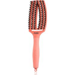 Olivia Garden Fingerbrush Boar & Nylon szczotka do włosów z nylonowymi włóknami i włosiem dzika Radiant Peach 1 szt.