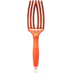 Olivia Garden Fingerbrush Boar & Nylon szczotka do włosów z nylonowymi włóknami i włosiem dzika Dolce Vita Orange Spritz 1 szt.