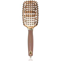 Olivia Garden Expert Flex płaska szczotka z włosiem dzika Gold&Brown 1 szt.