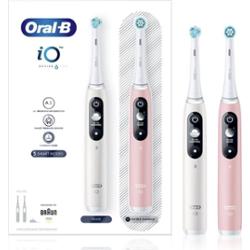Oral-B iO6 elektryczna szczoteczka do zębów DUO White & Pink Sand 2 szt.