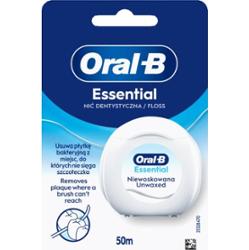Oral-B Essential Floss Unwaxed niewoskowana nić dentystyczna 50 m