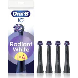 Oral B iO Radiant White końcówki wymienne do szczoteczki do zębów z włóknami wybielającymi Black 4 szt.