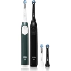 Oral-B iO2 elektryczna szczoteczka do zębów podwójne opakowanie Matt Black & Forest Green 1 szt.