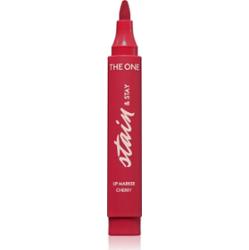 Oriflame The One Stain & Stay szminka trwała w markerze odcień Cherry 2.5 g