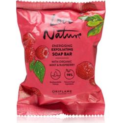Oriflame Love Nature Organic Mint & Raspberry mydło oczyszczające w kostce 75 g