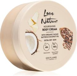 Oriflame Love Nature Cacao Butter & Coconut Oil odżywczy krem do ciała o działaniu nawilżającym 200 ml