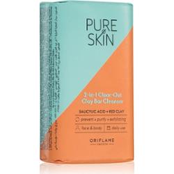Oriflame Pure Skin mydło oczyszczające z glinką na twarz i ciało 75 g