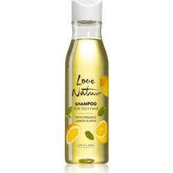 Oriflame Love Nature Organic Lemon & Mint szampon głęboko oczyszczający do włosów przetłuszczających 250 ml
