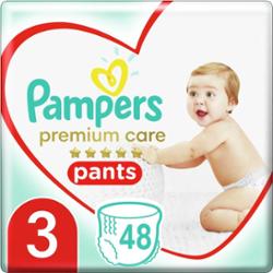 Pampers Spodnie Premium Care Midi Rozmiar 3 Pieluszkowe majtki 6-11 kg 48 sztuk